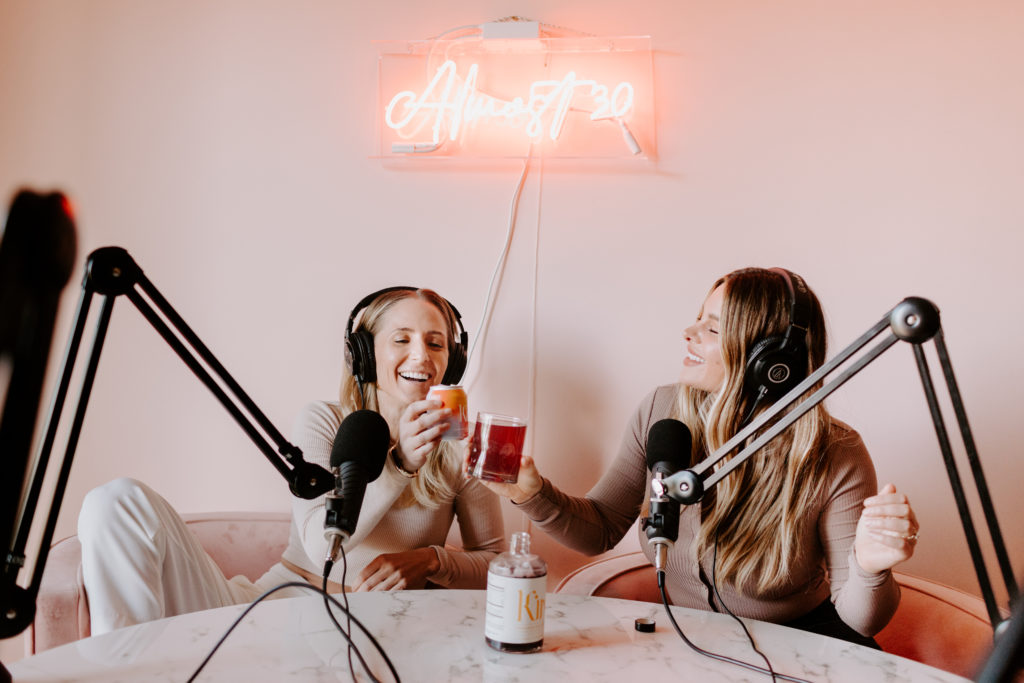 Almost 30 podcast hosts Krista Williams and Lindsey Simcik